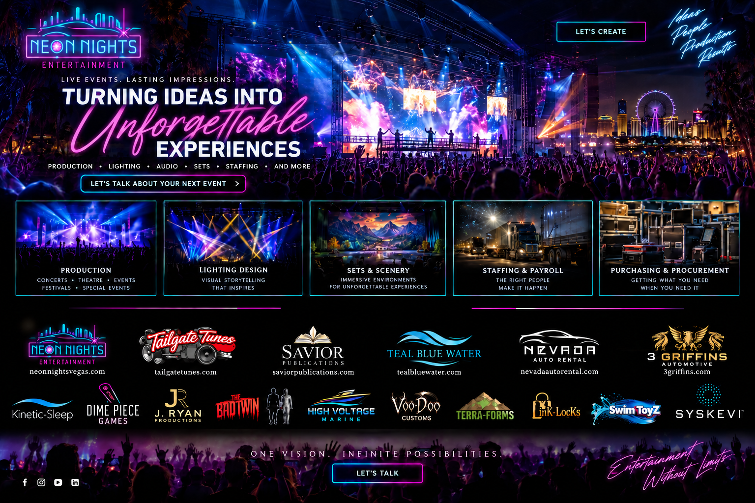 Neon Nights Entertainment — turning ideas into unforgettable experiences